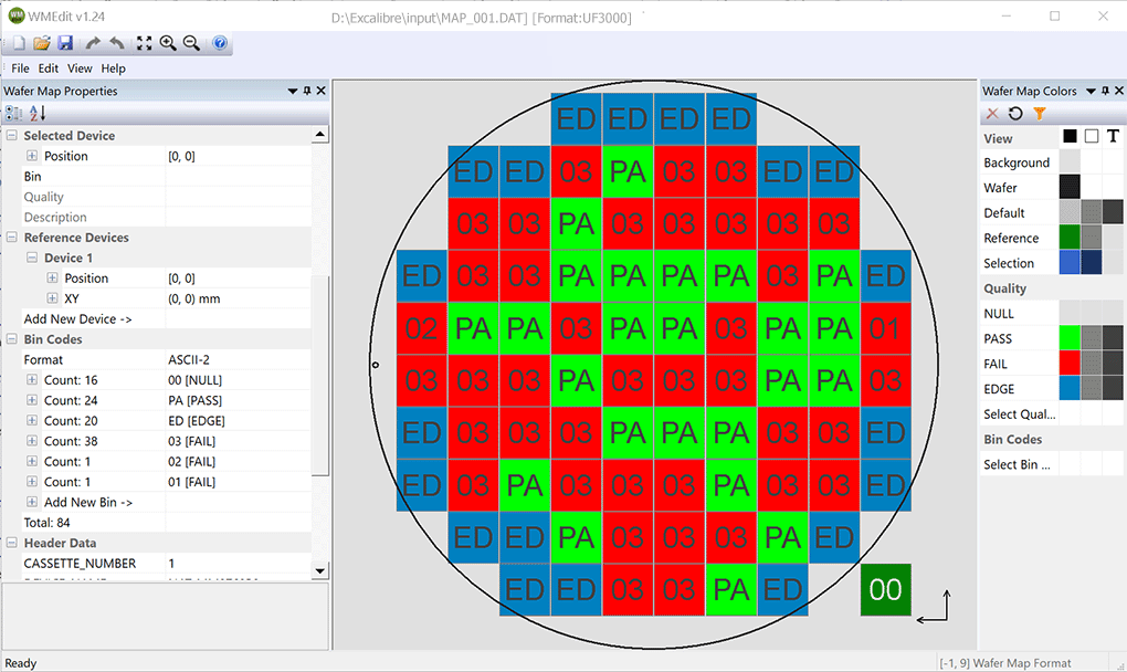 Listing the bin codes in the incoming UF 3000 files